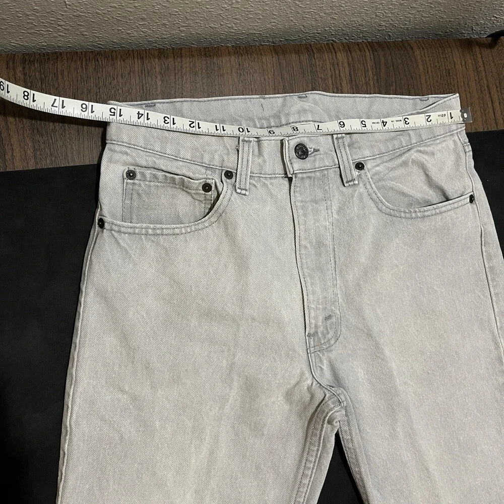 Vintage Levi Gray Jeans Denim USA 30x30 1980s 505 Silver Tab Levis Colors 550